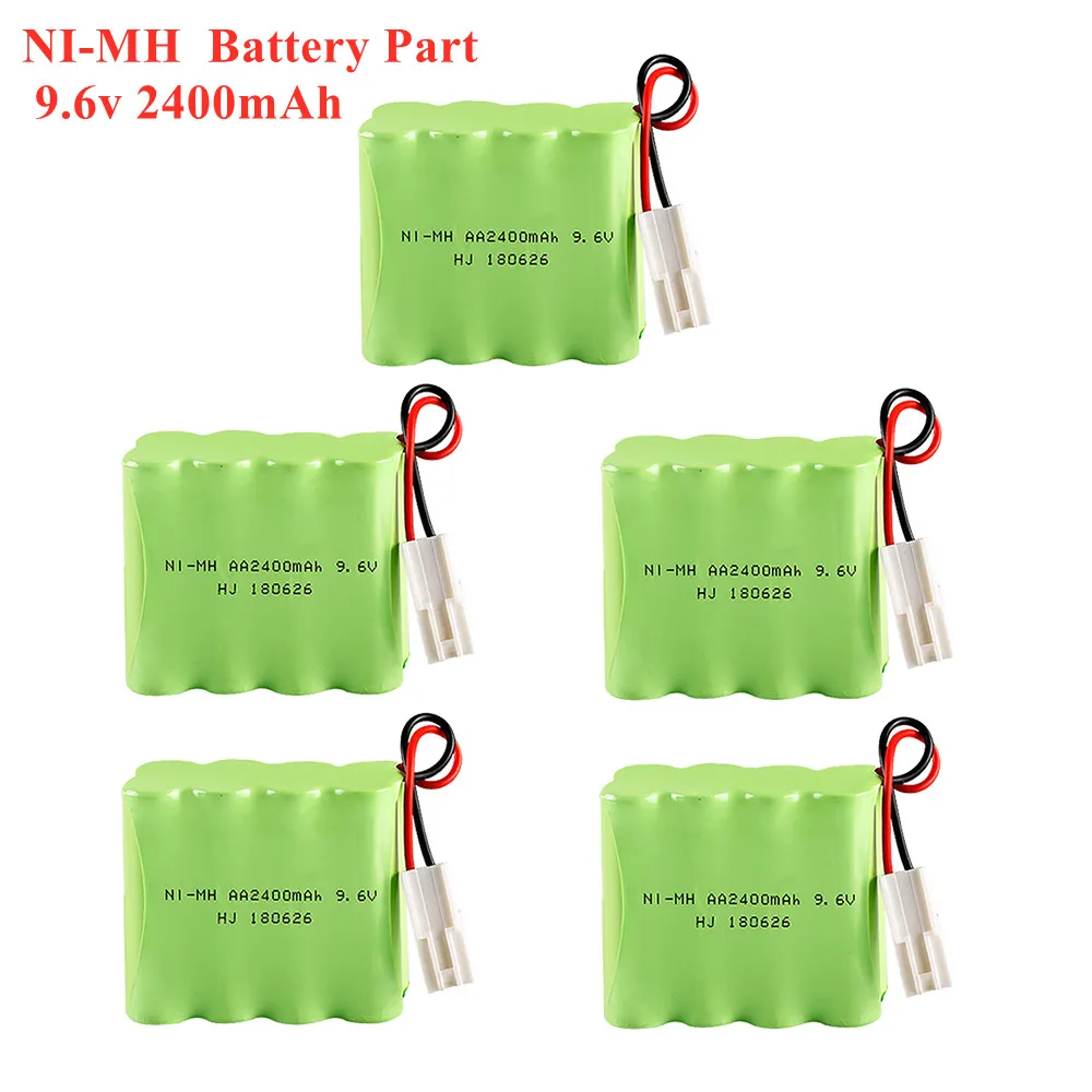 

1-5PCS/Lot 9.6v 2400mah NiMH Battery For Rc toy Car Tanks Trains Robot Boat Gun Ni-MH AA 700mah 9.6v Rechargeable Battery