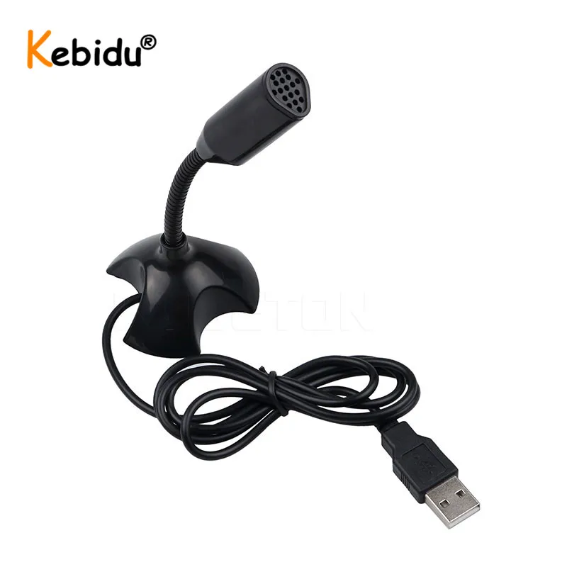 Портативный USB-микрофон Kebidu с подставкой студийная речь держателем для микрофона