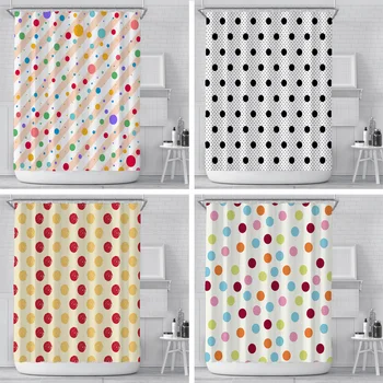 Colorful dots Print Shower Curtain 4 Piece Carpet Cover Toilet Cover Bath Mat Pad Set Bathroom Curtain with 12 Hooks
Colorful dots Print Shower Curtain 4 Piece Carpet Cover Toilet Cover Bath Mat Pad Set Bathroom Curtain with 12 Hooks