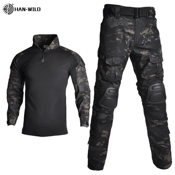 Tactical Suit Military Uniform Training Suit Camouflage Hunting Shirts Pants Paintball Clothes Sets with Free Pads 10 Pockets
Tactical Suit Military Uniform Training Suit Camouflage Hunting Shirts Pants Paintball Clothes Sets with Free Pads 10 Pockets