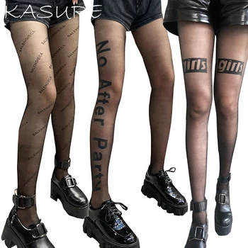 KASURE Printing Letter Tights For Women Transparent Sexy Popsocket Character Thin Summer Tights Ladies Fishnet Sexy Pantyhose
KASURE Printing Letter Tights For Women Transparent Sexy Popsocket Character Thin Summer Tights Ladies Fishnet Sexy Pantyhose