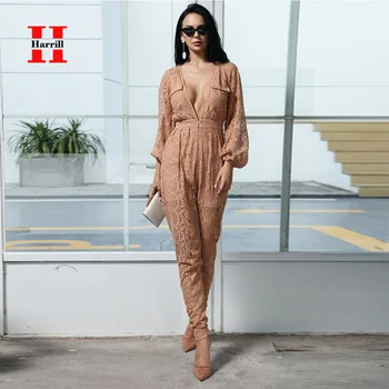 High Waist Deep V-neck Jumpsuit Women Summer Loose Jumpsuits Hollow Out Woman Streetwear Lace Romper Women One Piece 
High Waist Deep V-neck Jumpsuit Women Summer Loose Jumpsuits Hollow Out Woman Streetwear Lace Romper Women One Piece