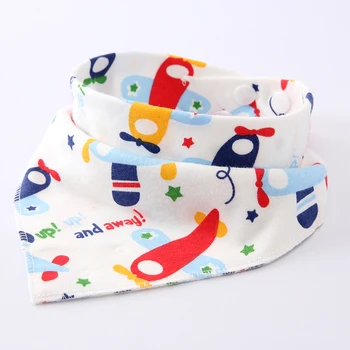 

Bibs & Burp Cloths, pure cotton triangular towel 8 pcs/set mouthwash Baby Feeding Cartoon Newborn Saliva Smock Children Eating