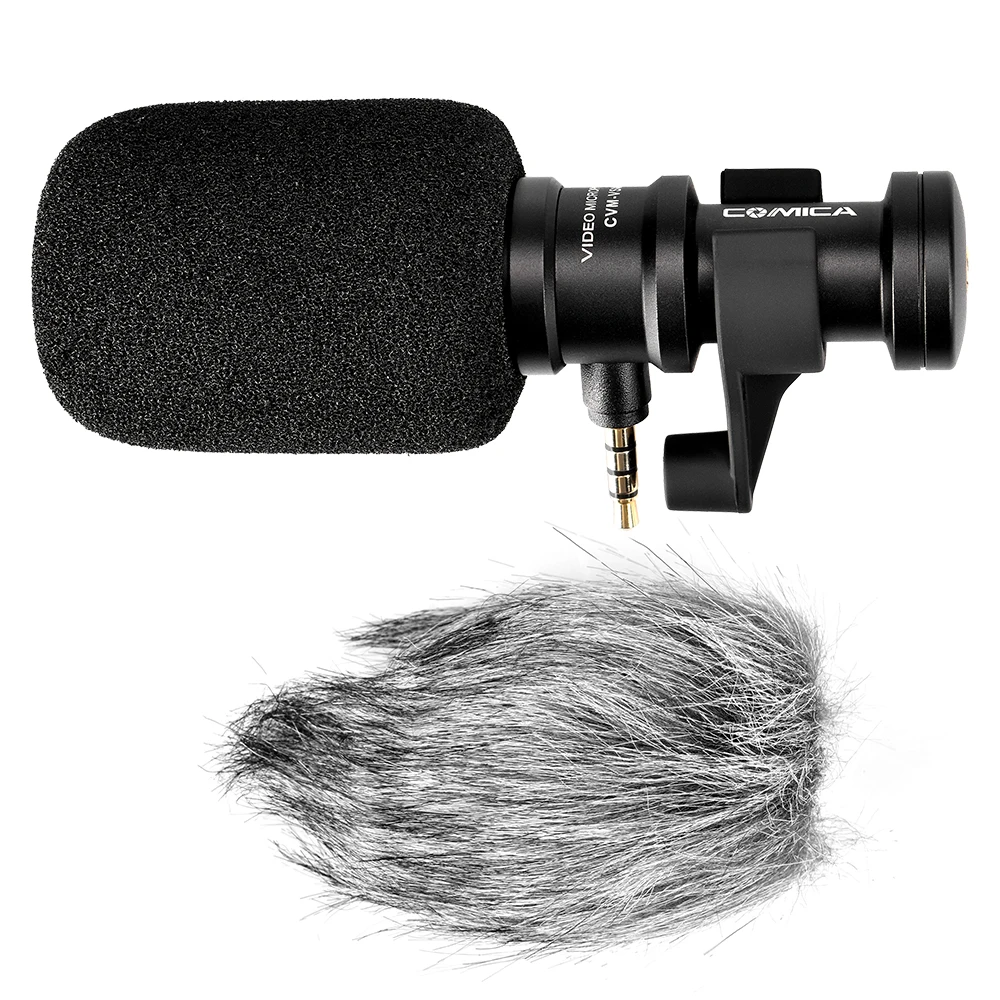Comica CVM-VS08 Mobile Phone Microphone Video Mic For iPhone Samsung Smartphone with Wind Muff Rotated Phone Stand
Comica CVM-VS08 Mobile Phone Microphone Video Mic For iPhone Samsung Smartphone with Wind Muff Rotated Phone Stand
