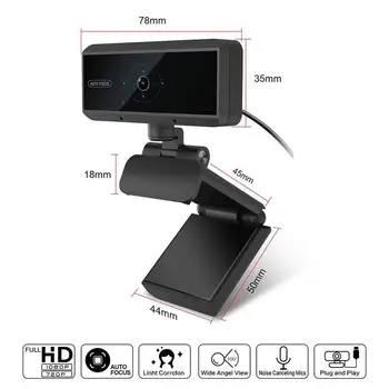 FHD 1080P 30 Fps Webcam Mini Computer Pc WebCamera Rotatable Web Camera With Microphone for Live Broadcast Video Conference Work
FHD 1080P 30 Fps Webcam Mini Computer Pc WebCamera Rotatable Web Camera With Microphone for Live Broadcast Video Conference Work