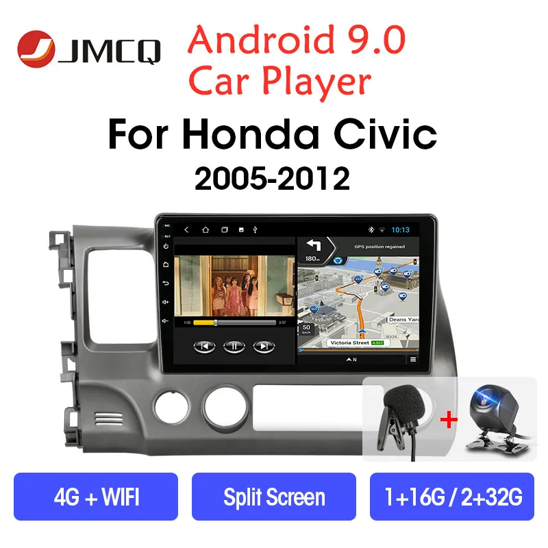 JMCQ 10" Android 9.0 Car Radio navigation player For Honda Civic 2005-2012 2Din GPS Multimedia system DVD player audio stereo
JMCQ 10" Android 9.0 Car Radio navigation player For Honda Civic 2005-2012 2Din GPS Multimedia system DVD player audio stereo