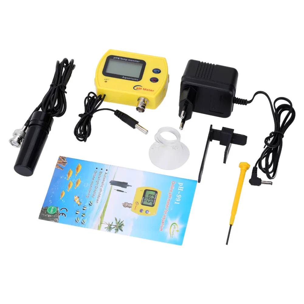 

High Precise Portable Online pH Meter for Aquarium Acidimeter Water Quality Analyzer pH & TEMP Meter Measure Drinking Solution