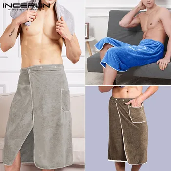 Men Bathrobe Soft Solid Comfortable Homewear Pockets Shower Button Men Bath Skirts Towel Robes Men Beach Bathrobes S-5XL INCERUN
Men Bathrobe Soft Solid Comfortable Homewear Pockets Shower Button Men Bath Skirts Towel Robes Men Beach Bathrobes S-5XL INCERUN