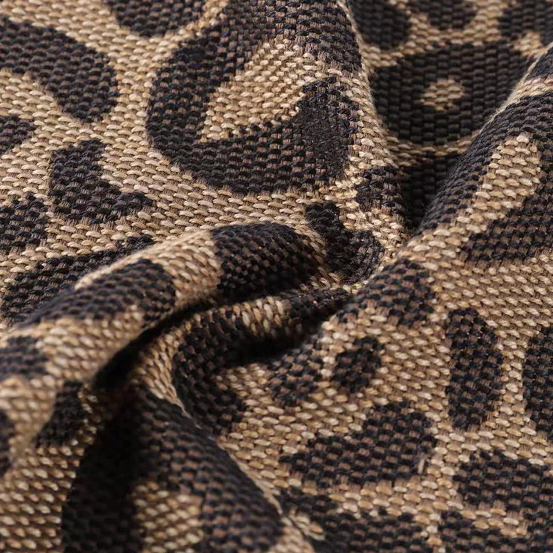 

Новая популярная плетеная ткань INS с леопардовым принтом, полиэфирная ткань, дизайнерский материал для сумок «сделай сам», холст, текстильная окрашенная пряжа, жаккардовая модная трендовая ткань