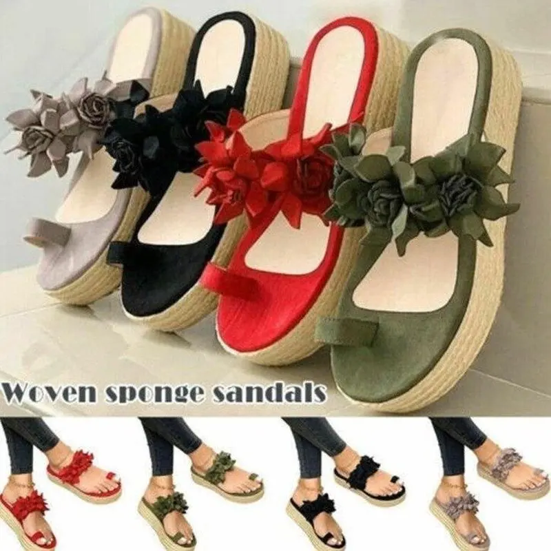 Summer Women's sandals Heels Platform Shoes Height Flowers Sandals Wedge Rubber Slippers Leisure Increased Sandals
Summer Women's sandals Heels Platform Shoes Height Flowers Sandals Wedge Rubber Slippers Leisure Increased Sandals