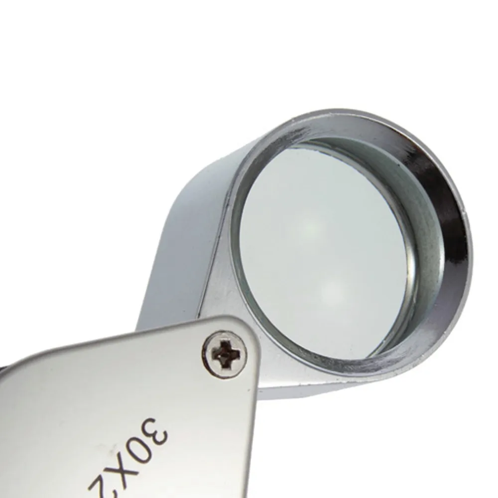 

Hot Mini 30X Glass Magnifying Magnifier Jeweler Eye Jewelry Loupe Loop 30*21mm Triplet Jewelers Eye Glass