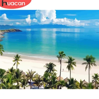 HUACAN Oil Painting By Numbers Beach Landscape Hand Painted Art Gift Pictures By Number Seaside For Gift
HUACAN Oil Painting By Numbers Beach Landscape Hand Painted Art Gift Pictures By Number Seaside For Gift