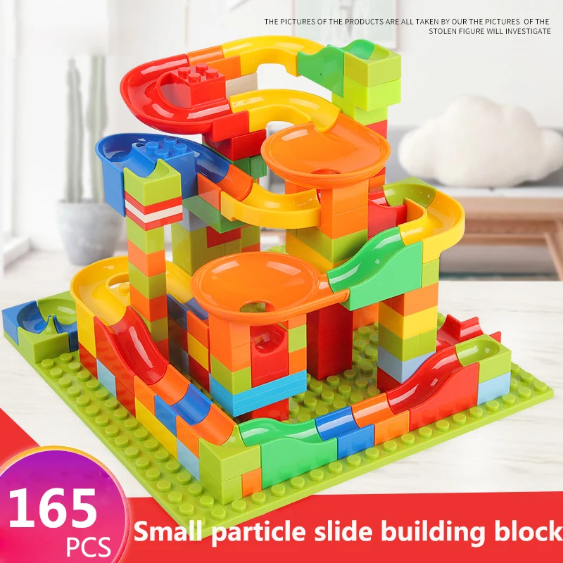 165-330PCS Slide Small Building Brick Marble Race Run Maze Balls Track Blocks DIY Funnel Compatible Bricks Toys For Children
165-330PCS Slide Small Building Brick Marble Race Run Maze Balls Track Blocks DIY Funnel Compatible Bricks Toys For Children