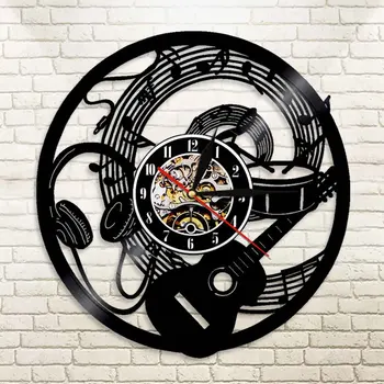 Music Notes Wave Headphone Vinyl Record Wall Clock Rock Musical Instrument Guitar Wall Hanging Decor For Guitarist Gift
Music Notes Wave Headphone Vinyl Record Wall Clock Rock Musical Instrument Guitar Wall Hanging Decor For Guitarist Gift
