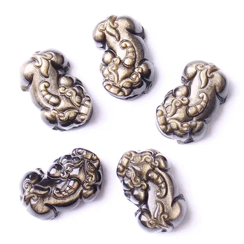 1 piece of natural golden flares and brave pendant, obsidian crystal jewelry, handmade DIY necklace jewelry material for men
1 piece of natural golden flares and brave pendant, obsidian crystal jewelry, handmade DIY necklace jewelry material for men