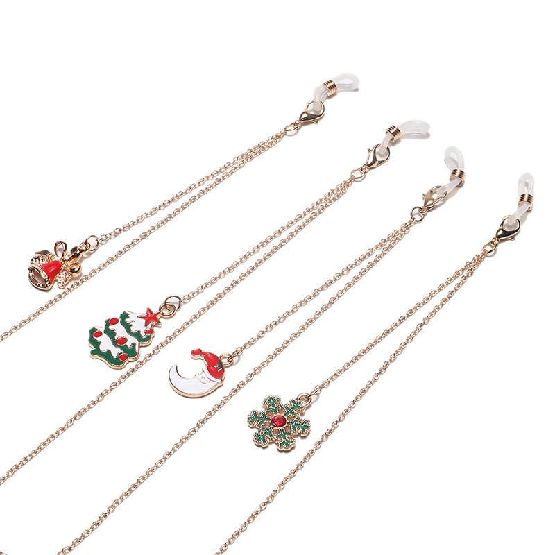 Christmas Style Pendant Glasses Chain for Women Christmas Tree Snowflakes Bells Metal Sunglasses Cords Eyeglass Chain For Women
Christmas Style Pendant Glasses Chain for Women Christmas Tree Snowflakes Bells Metal Sunglasses Cords Eyeglass Chain For Women