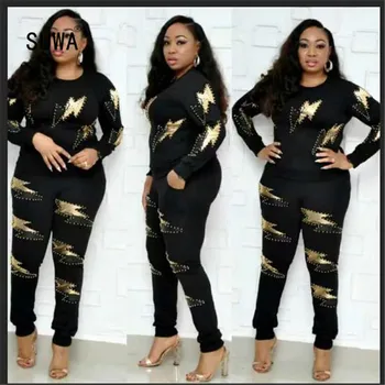 Black Gold Print 2 Piece Set Wholesale New Design Spring Streetwear Women Tracksuit Femme Outfit O Neck Top + Leggings
Black Gold Print 2 Piece Set Wholesale New Design Spring Streetwear Women Tracksuit Femme Outfit O Neck Top + Leggings