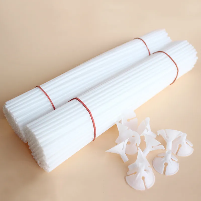 

20/40/60pcs Latex Balloon Stick 30cm hand balloons holder with Cup clips Wedding Birthday Party decorations Balloon Accessories