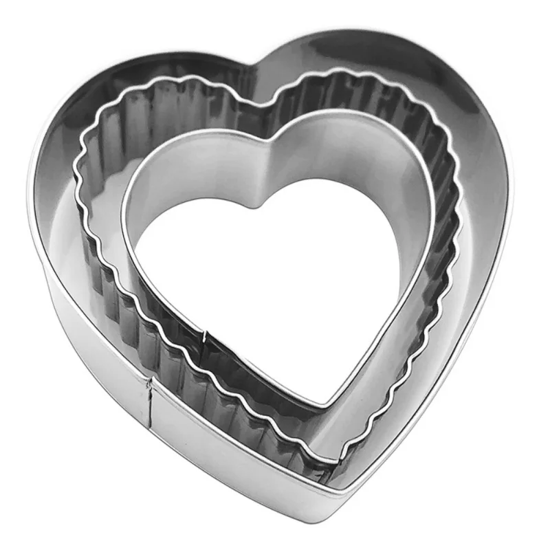3Pcs Heart Shaped Biscuit Mold Cutter Gingerbread Stainless Steel Cookie Moulds Bakeware Fondant Cake Decorating Tools new
3Pcs Heart Shaped Biscuit Mold Cutter Gingerbread Stainless Steel Cookie Moulds Bakeware Fondant Cake Decorating Tools new