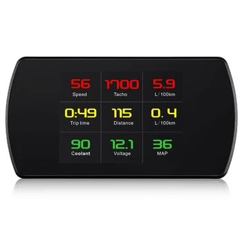 P12 HUD Car On-Board Computer 4.3 inch HD TFT Digital Speed Projector OBD Head Up Display Coolant Fuel Fault Code Clear Car Head
P12 HUD Car On-Board Computer 4.3 inch HD TFT Digital Speed Projector OBD Head Up Display Coolant Fuel Fault Code Clear Car Head