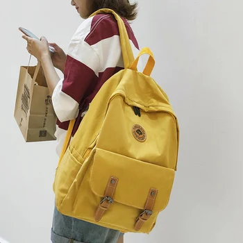 Fashion Buckle Cotton Fabric Backpack Cute Women School Bags For Teenage Girl Kawaii Backpacks Harajuku Female Bag Ladies Luxury 
Fashion Buckle Cotton Fabric Backpack Cute Women School Bags For Teenage Girl Kawaii Backpacks Harajuku Female Bag Ladies Luxury