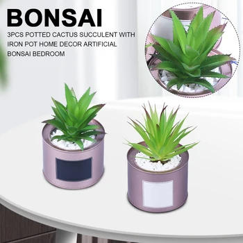 3pcs Artificial Bonsai Gift Dormitory Landscape Home Decor Potted Bookshelf Mini Desk Cactus Succulent With Iron Pot Office
3pcs Artificial Bonsai Gift Dormitory Landscape Home Decor Potted Bookshelf Mini Desk Cactus Succulent With Iron Pot Office