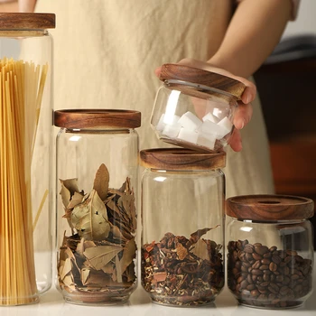 Sealed Glass Jars with Bamboo Lids Coffee Christmas Candy Cookie Moistureproof Storage Bottles Heat Resistant Glass Containers
Sealed Glass Jars with Bamboo Lids Coffee Christmas Candy Cookie Moistureproof Storage Bottles Heat Resistant Glass Containers