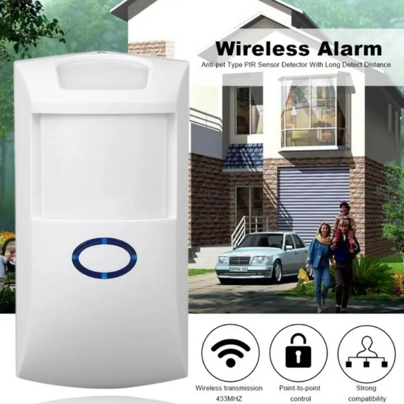 433Mhz Wireless Detector Alarm Home Security PIR MP Alert Infrared Sensor Anti-theft Motion Monitor Wireless Alarm system
433Mhz Wireless Detector Alarm Home Security PIR MP Alert Infrared Sensor Anti-theft Motion Monitor Wireless Alarm system
