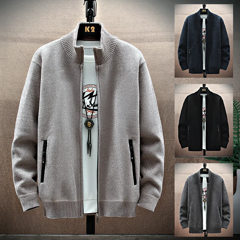 Men's Sweater Cardigan New Autumn/winter Knit Solid Color Stand Neck Zipper Pocket Warm Thermal Jumper Jacket Cold Coat
Men's Sweater Cardigan New Autumn/winter Knit Solid Color Stand Neck Zipper Pocket Warm Thermal Jumper Jacket Cold Coat