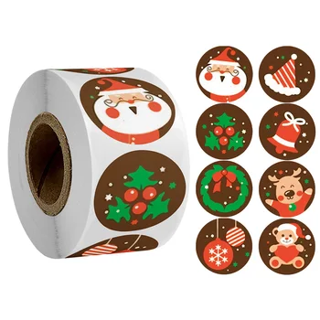 500pcs/roll Holiday Packaging Cards Festival Gift Boxes School Decorative Round Adhesive Labels 8 Pattern Christmas Sticker
500pcs/roll Holiday Packaging Cards Festival Gift Boxes School Decorative Round Adhesive Labels 8 Pattern Christmas Sticker