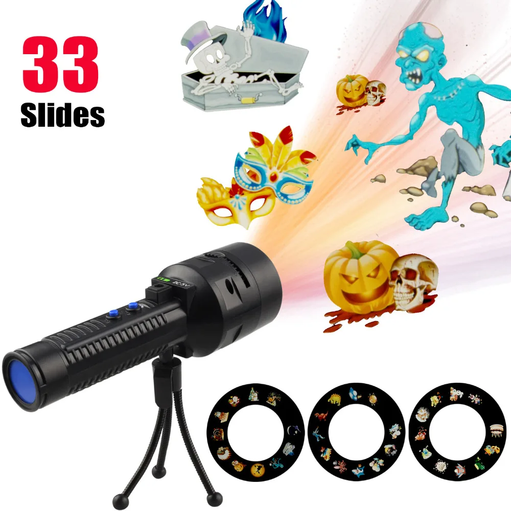 2019 Kids Halloween Christmas Party Third generation flashlight projector Decoration Anime Projector Lights + 18650 battery
2019 Kids Halloween Christmas Party Third generation flashlight projector Decoration Anime Projector Lights + 18650 battery