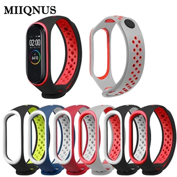 MIIQNUS Silicone Bracelet Wrist Strap Replacement Dual Color Smart Band Wrist Strap Sport Edition Durable for Xiaomi Mi Band 4 3
MIIQNUS Silicone Bracelet Wrist Strap Replacement Dual Color Smart Band Wrist Strap Sport Edition Durable for Xiaomi Mi Band 4 3