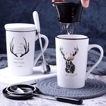 Creative Ceramic Cup Large Capacity Water Cup Mug Couple Simple Milk Cup with Lid with Spoon Office Cup Single Cup Coffee Mugs
Creative Ceramic Cup Large Capacity Water Cup Mug Couple Simple Milk Cup with Lid with Spoon Office Cup Single Cup Coffee Mugs
