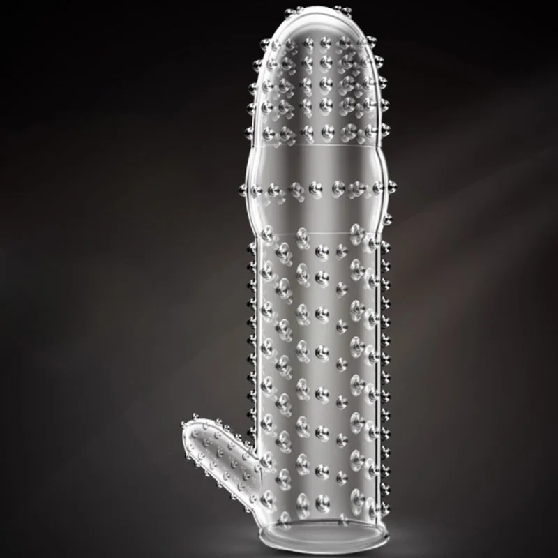 Manchon d'extension d'agrandissement du pénis réutilisable pour hommes, jouets sexuels pour couples, retard de scooters épais, produits sexuels 3