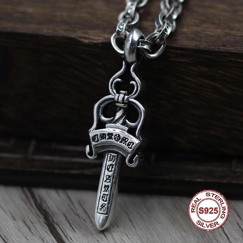 Jewelry S925 Sterling Silver Pendant Personality Retro Classic Punk Style Holy Sword Tag Wild Unique Shape Hot Sale Real New
Jewelry S925 Sterling Silver Pendant Personality Retro Classic Punk Style Holy Sword Tag Wild Unique Shape Hot Sale Real New