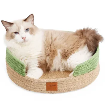 Hand Craft Cat Bed House Nature Cotton Rope Pet Mat Cat Scratching Board Round Cave Pet Dog Puppy Beds mat Cat Baskets
Hand Craft Cat Bed House Nature Cotton Rope Pet Mat Cat Scratching Board Round Cave Pet Dog Puppy Beds mat Cat Baskets
