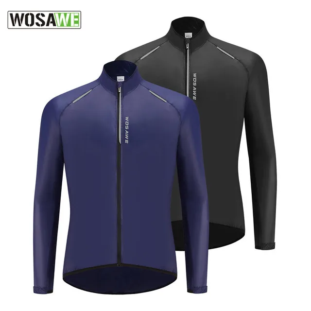 

WOSAWE Men Cycling Motorcycle Long Sleeve Jersey Water Repellent Windproof MTB Bike Jacket Sunscreen Reflective Bicycle Clothes