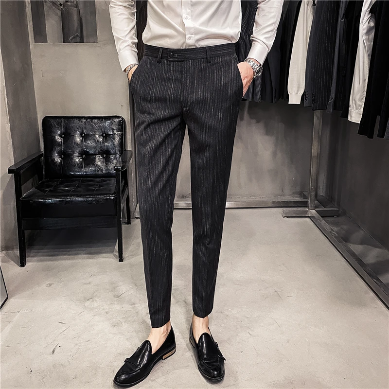 2021 модные мужские брюки для девочек в полоску платье деловом стиле повседневные