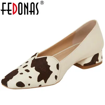 FEDONAS Shallow Genukine Leather Basic Ladies Shoes Mixed Colors Thick Heels Pumps 2020 Spring Summer Party Working Shoes Woman 
FEDONAS Shallow Genukine Leather Basic Ladies Shoes Mixed Colors Thick Heels Pumps 2020 Spring Summer Party Working Shoes Woman
