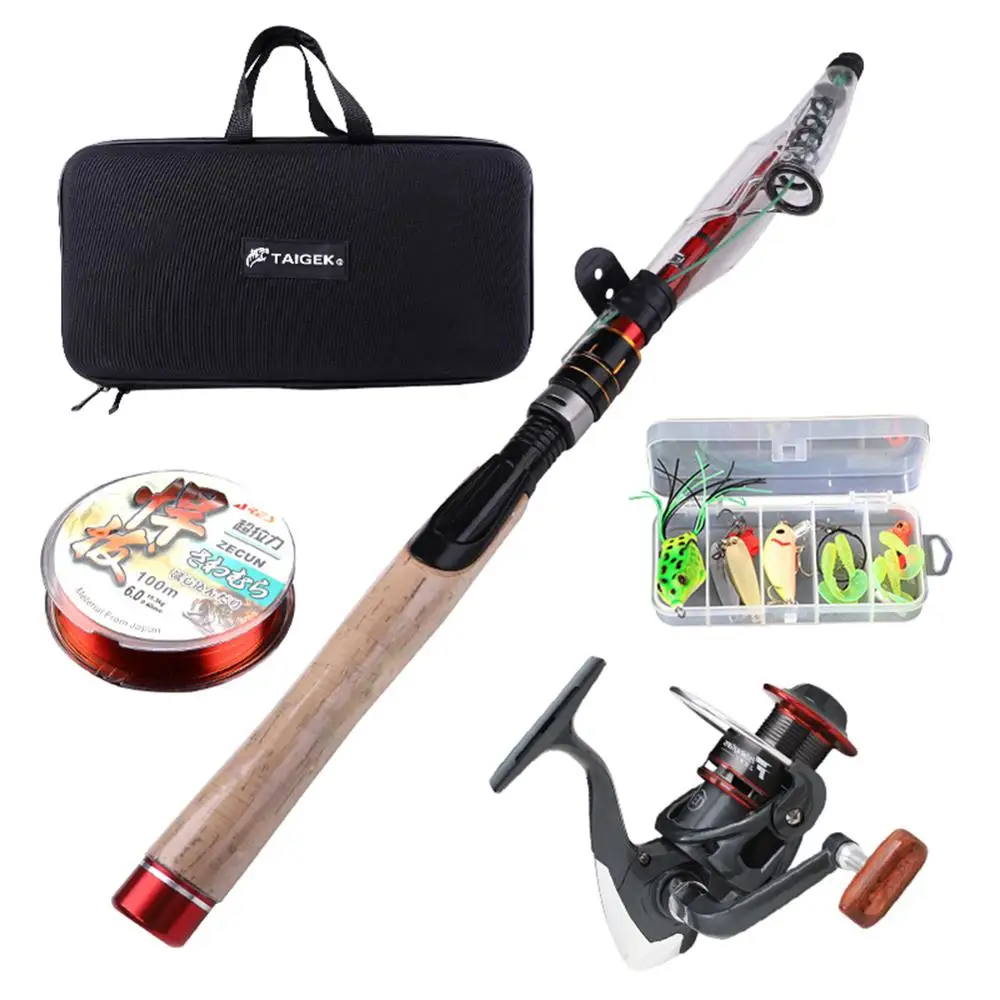 Taigek 1.8/2.1M Spinning Telescope Fishing Rod High Quality with Reel Combo Carbon Fiber Pole
Taigek 1.8/2.1M Spinning Telescope Fishing Rod High Quality with Reel Combo Carbon Fiber Pole