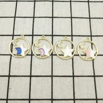 10pcs star and moon enamel charm jewelry accessories earring pendant bracelet necklace charms zinc alloy diy finding 19x22mm
10pcs star and moon enamel charm jewelry accessories earring pendant bracelet necklace charms zinc alloy diy finding 19x22mm