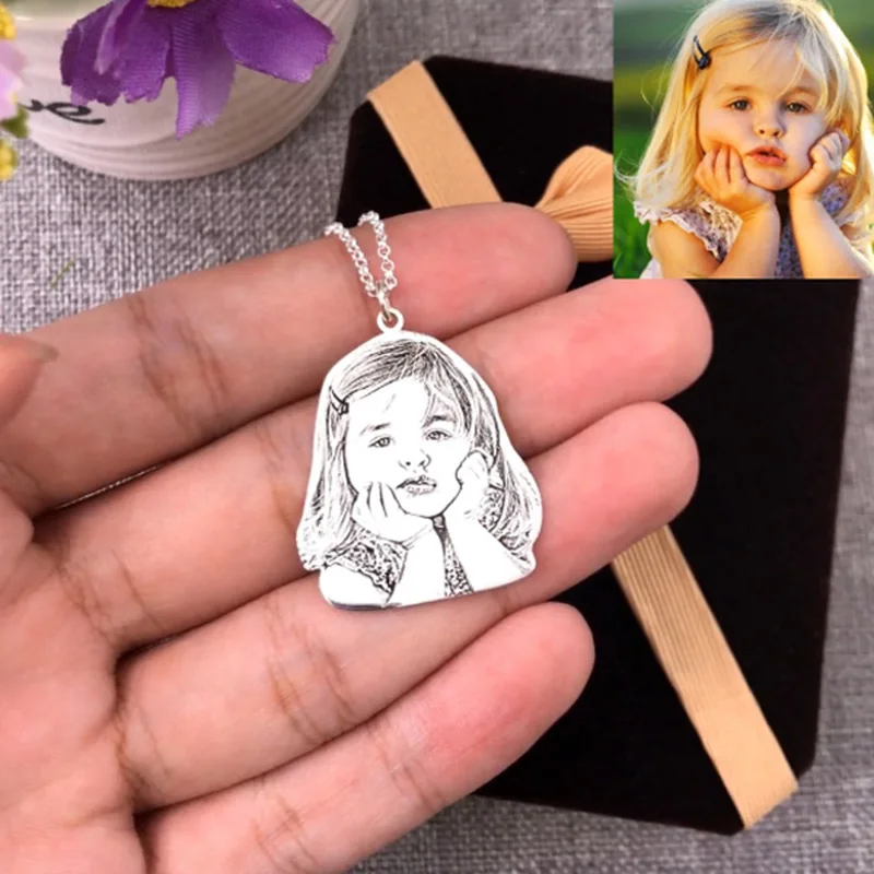 Custom Figure Pet Photo Pendant Necklace Engraved Name 925 Sterling Silver Gold Dog Tag Necklace Women Men Memorial Christmas
Custom Figure Pet Photo Pendant Necklace Engraved Name 925 Sterling Silver Gold Dog Tag Necklace Women Men Memorial Christmas