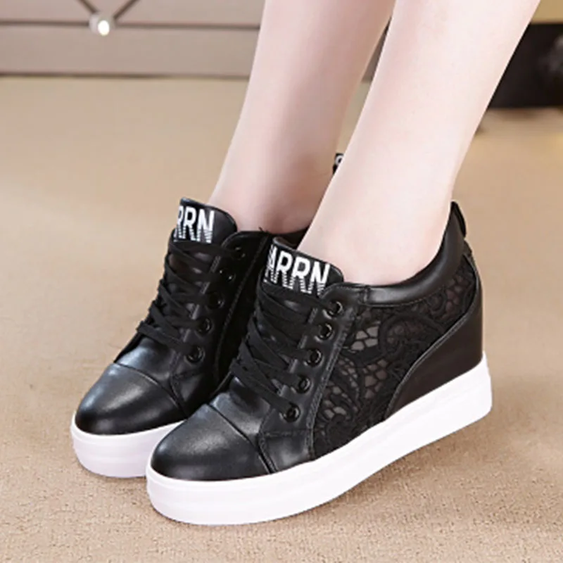 Fashion Women Height Increasing 7CM Breathable Lace-Up Wedges Sneakers Platform Woman Casual Lace Shoes 2020
Fashion Women Height Increasing 7CM Breathable Lace-Up Wedges Sneakers Platform Woman Casual Lace Shoes 2020