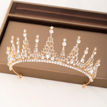 The New Wedding crown Woman Tiaras Baroque crystal Rhinestone Hair ornaments Wedding Hair Accessories Bridal Crowns Headdress
The New Wedding crown Woman Tiaras Baroque crystal Rhinestone Hair ornaments Wedding Hair Accessories Bridal Crowns Headdress