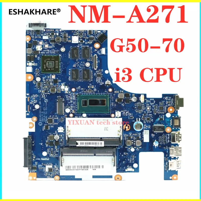 ACLU1 ACLU2 NM-A271 материнская плата для ноутбука Lenovo G50-70 Материнская i3-4010/4030 процессор