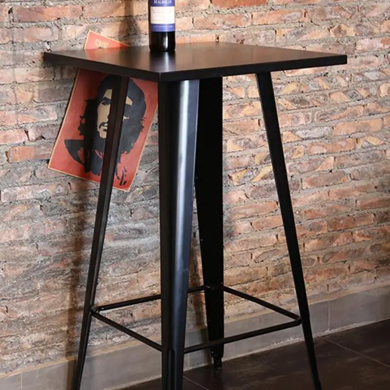 Барный столик стул кованый домашний высокий квадратный стол маленький для