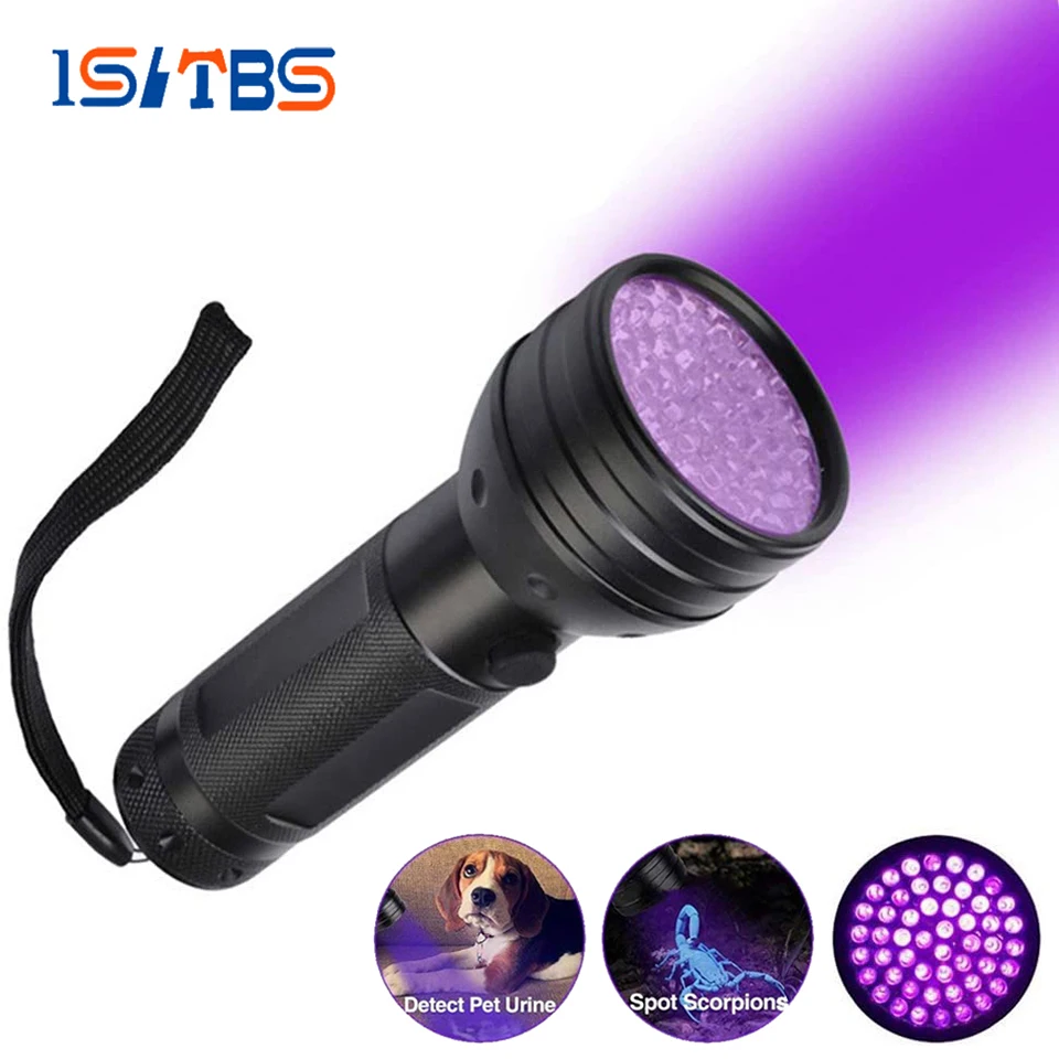 LED UV Flashlight 51LEDs 395NM Ultra Violet Mini Torch Scorpion Pet Urine Stains Detector Use 3*AA Battery Detection Flashlight
LED UV Flashlight 51LEDs 395NM Ultra Violet Mini Torch Scorpion Pet Urine Stains Detector Use 3*AA Battery Detection Flashlight