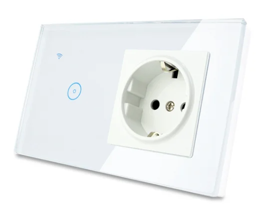 Wifi Touch Switch with EU Standard Socket Remote Control Work with Google home Amazon Alexa 1 2 3 Gang 1 Way Smart Wifi Switch
Wifi Touch Switch with EU Standard Socket Remote Control Work with Google home Amazon Alexa 1 2 3 Gang 1 Way Smart Wifi Switch