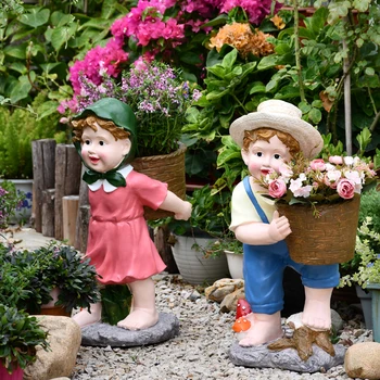 Girls And Boys Figure Vase Decor Cartoon Character Statue Courtyard Sculpture Magnesia Crafts Creative Garden Decoration R4700
Girls And Boys Figure Vase Decor Cartoon Character Statue Courtyard Sculpture Magnesia Crafts Creative Garden Decoration R4700