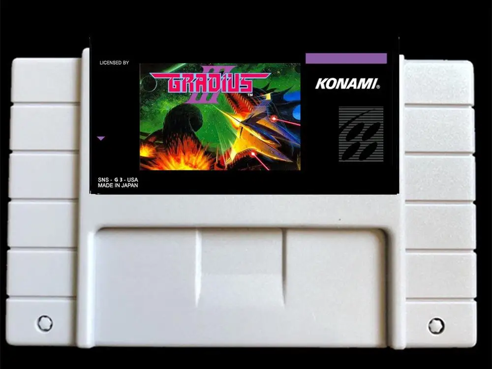 Gradius III USA- NTSC version 46 pins Video games card NTSC version for Retro Video games Console !